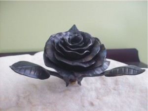 photo-steel rose