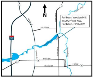 jpg file map to faribault woolen mill minnsota